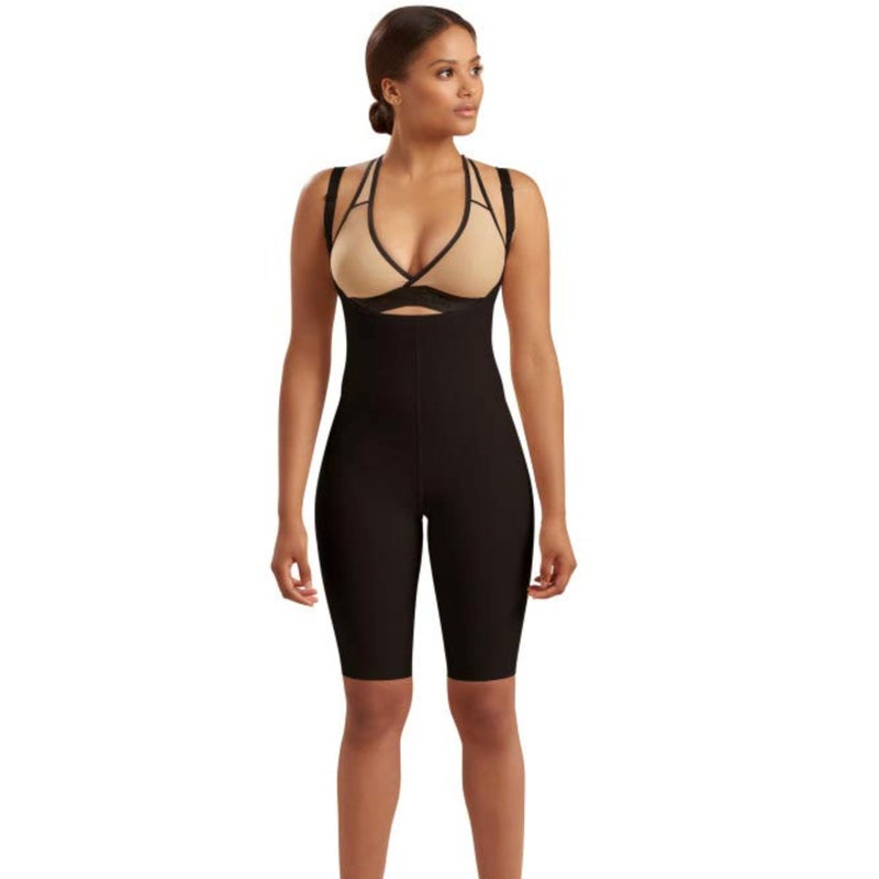MARENA Womenâ€™s Girdle with High Back, No Closures, Short-Length - Post Surgical Shapewear Support, Targeted Compression, Easy Application, Helps Promote Healing & Recovery Black, Medium - Image 1